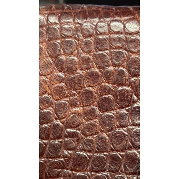 Vintage BROOKS BROTHERS Leather Purse Crossbody Bag Brown, Made in Italy - Picture 11 of 16